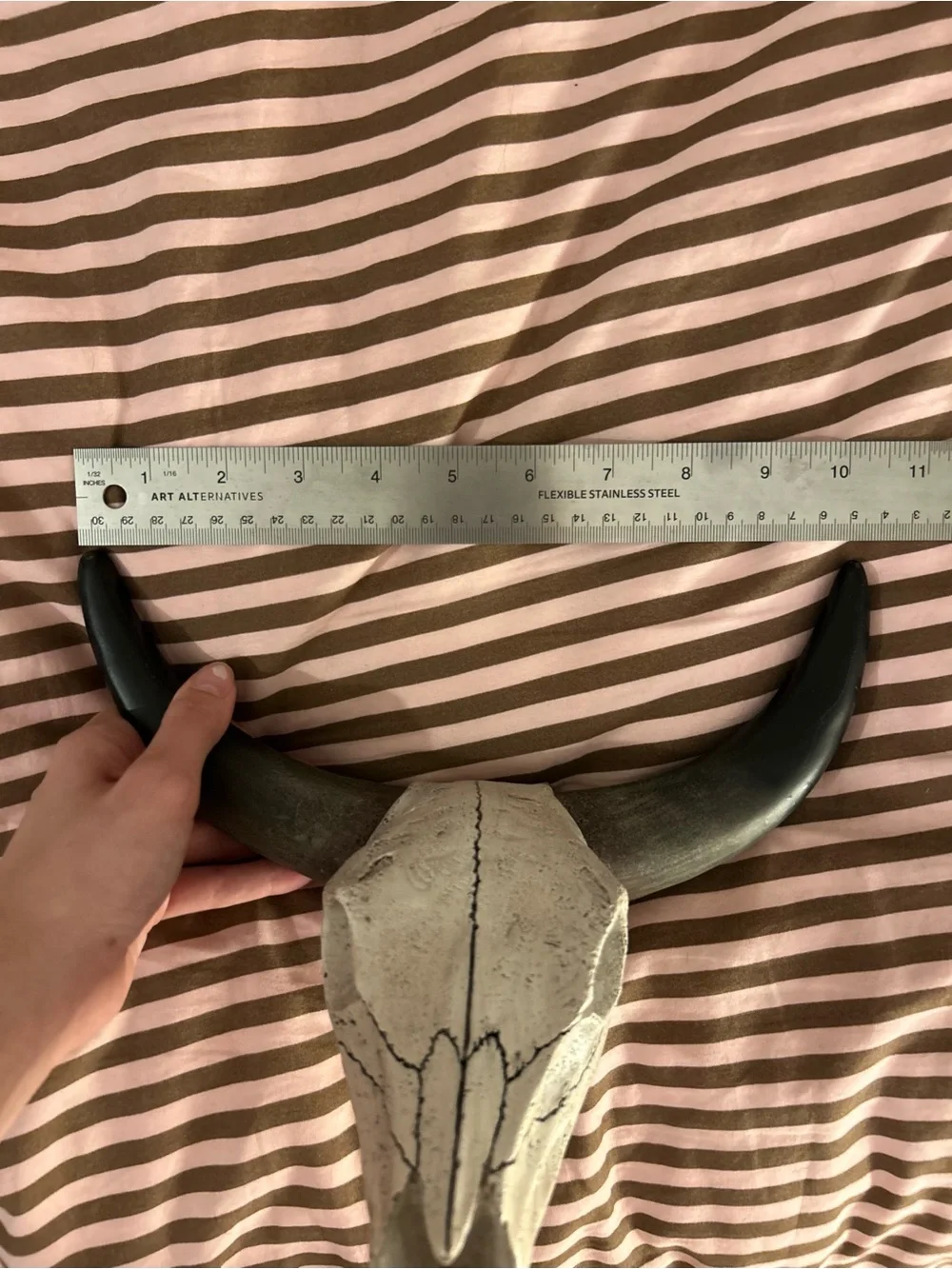 White and Black Faux Cow Bull Skull Wall Decor